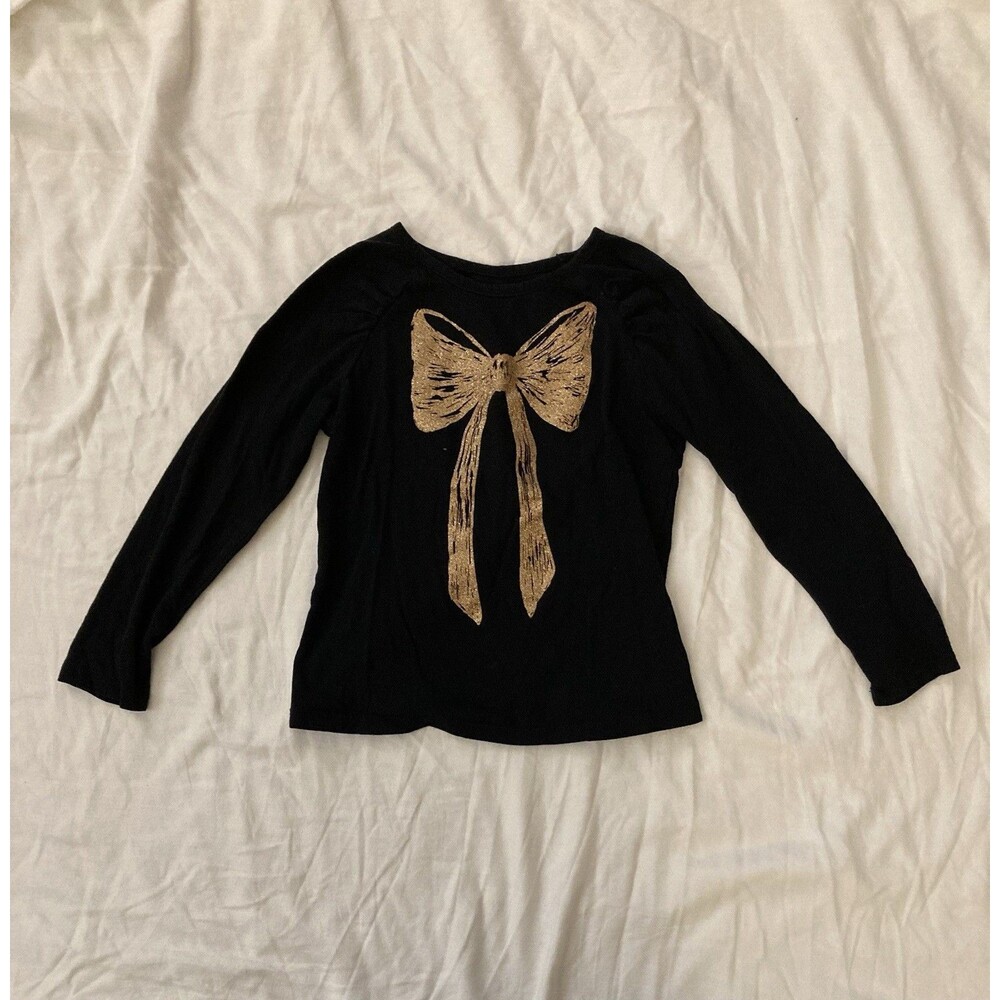 Size 5 Epic Threads girl clothes - one piece long sleeve top | bow theme